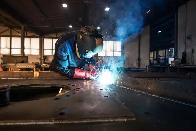 MIG welding indoors