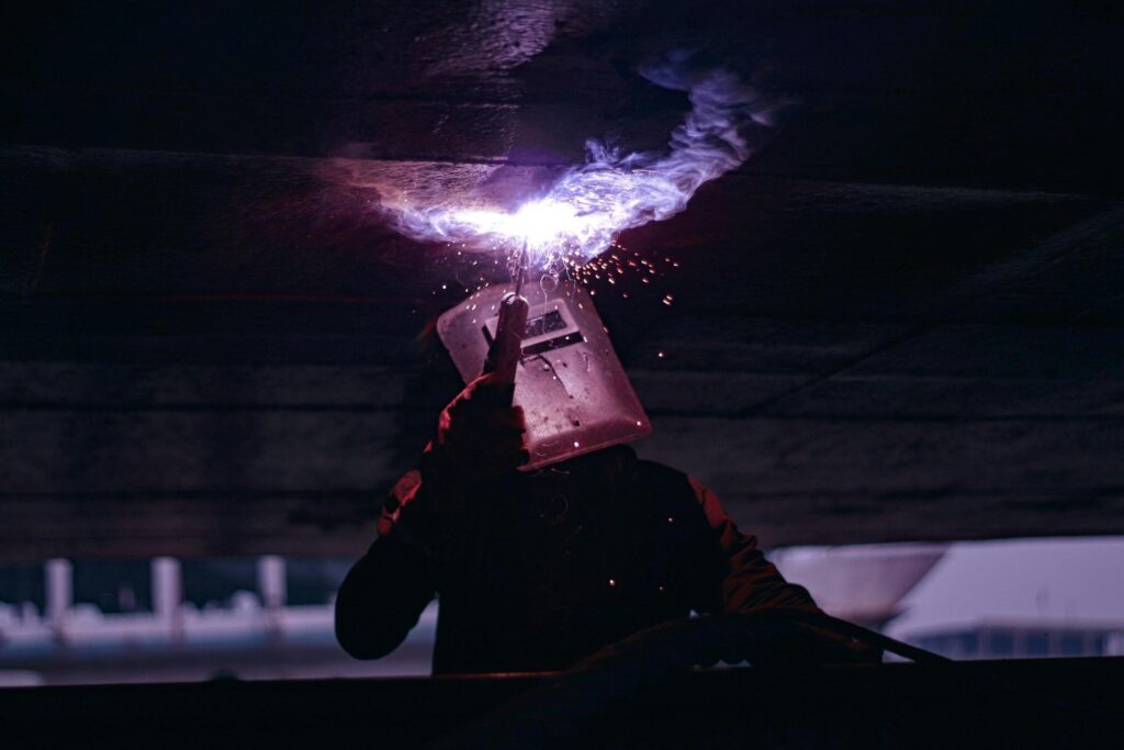 Stick welding for steel frameworks