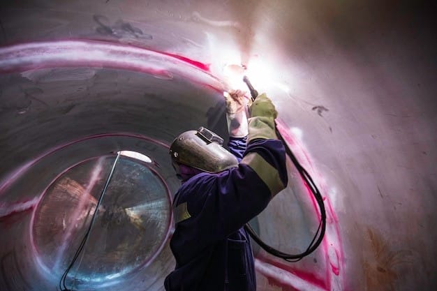 TIG orbital welding in an indoor space