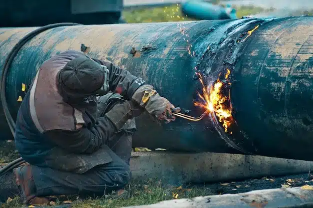 Field welding with a MIG welder