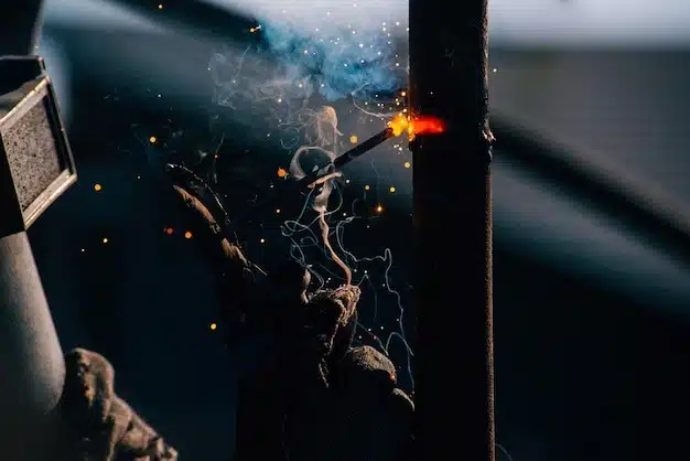 Use a stick welder to heat the metal