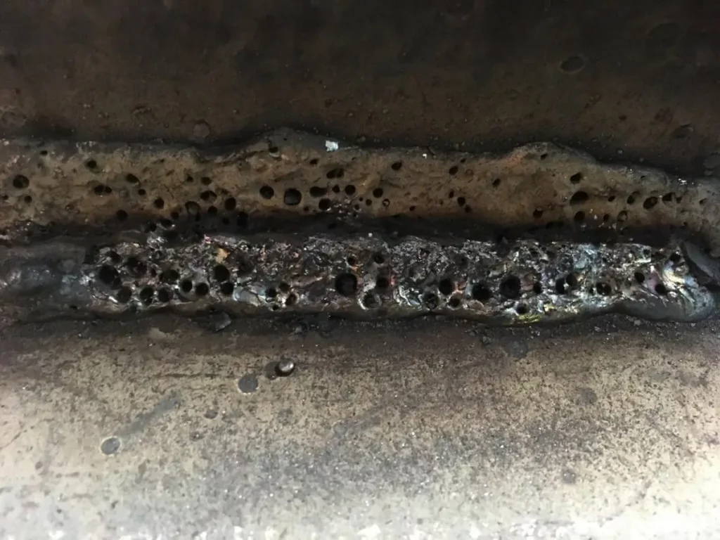 MIG welding porosity