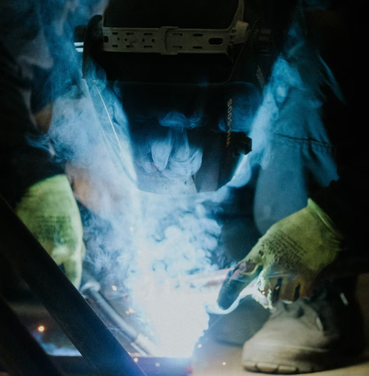 A lot of smoke is being generated during the MIG Weld with Flux Core Wire process