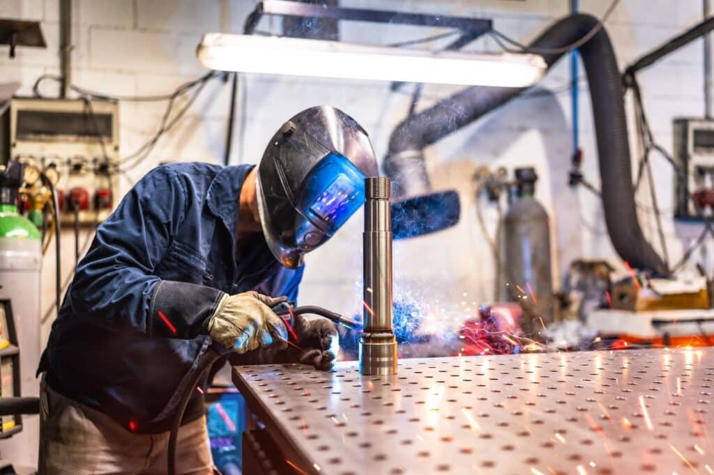 welder in workshop